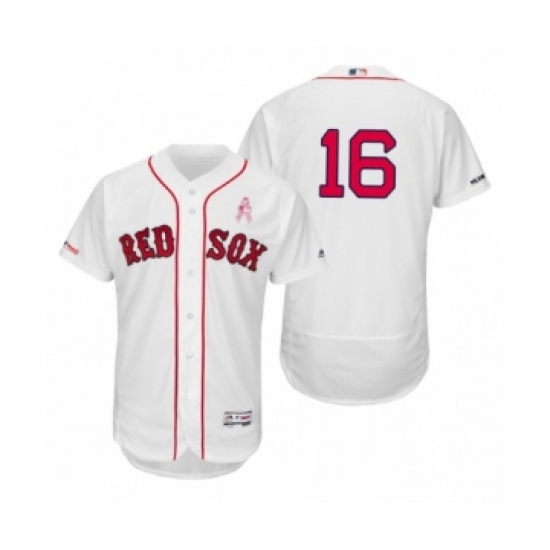 Men's Andrew Benintendi Boston Red Sox 16 White 2019 Mothers Day flex base Jersey