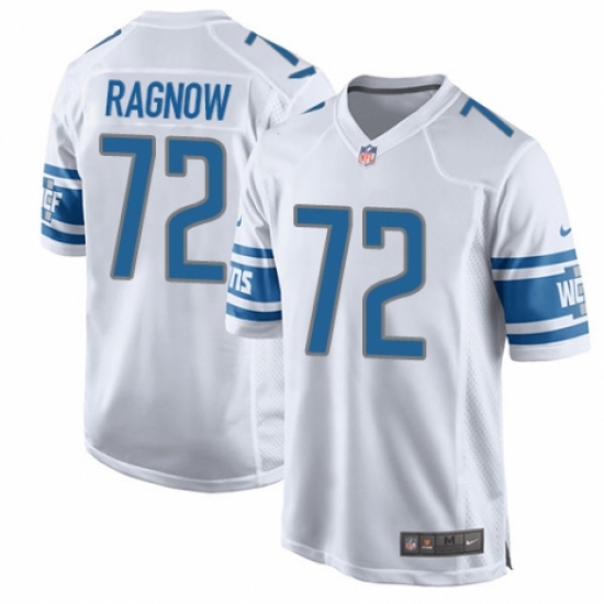 Men's Nike Detroit Lions 72 Frank Ragnow Game White NFL Jersey