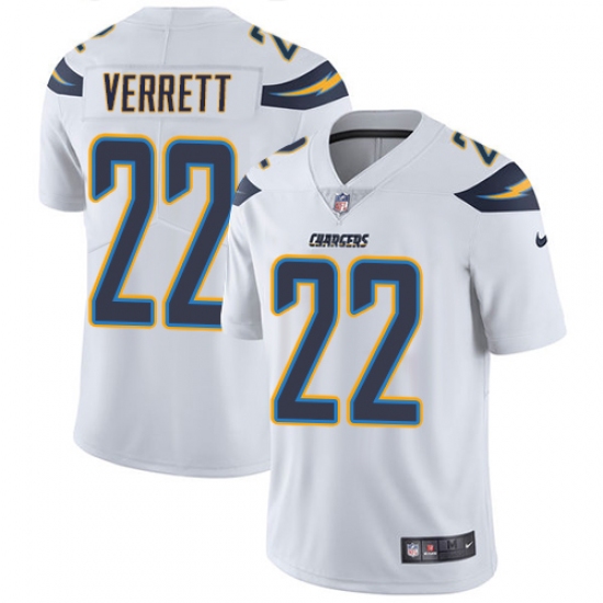 Youth Nike Los Angeles Chargers 22 Jason Verrett Elite White NFL Jersey