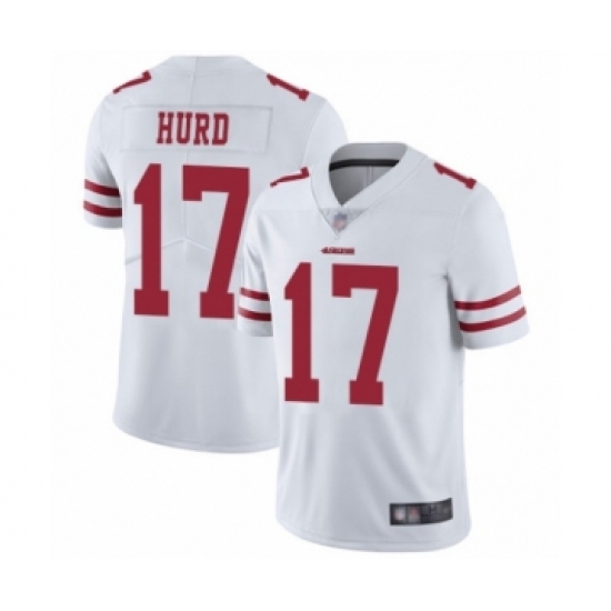 Men's San Francisco 49ers 17 Jalen Hurd White Vapor Untouchable Limited Player Football Jersey
