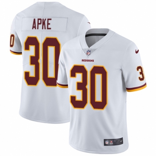 Men's Nike Washington Redskins 30 Troy Apke White Vapor Untouchable Limited Player NFL Jersey