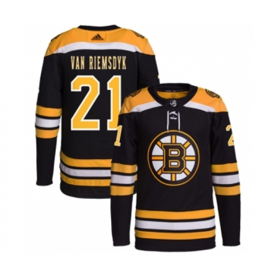 Men's Boston Bruins 21 James van Riemsdyk Black Stitched Jersey