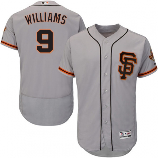 Men's Majestic San Francisco Giants 9 Matt Williams Grey Alternate Flex Base Authentic Collection MLB Jersey