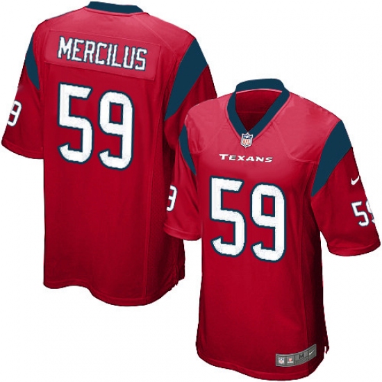 Men's Nike Houston Texans 59 Whitney Mercilus Game Red Alternate NFL Jersey