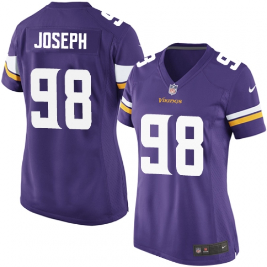 Women's Nike Minnesota Vikings 98 Linval Joseph Game Purple Team Color NFL Jersey