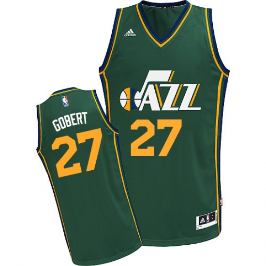 Men's Adidas Utah Jazz 27 Rudy Gobert Swingman Green Alternate NBA Jersey