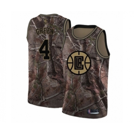 Men's Los Angeles Clippers 4 JaMychal Green Swingman Camo Realtree Collection Basketball Jersey