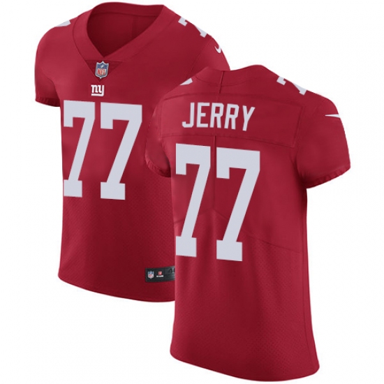 Men's Nike New York Giants 77 John Jerry Red Alternate Vapor Untouchable Elite Player NFL Jersey