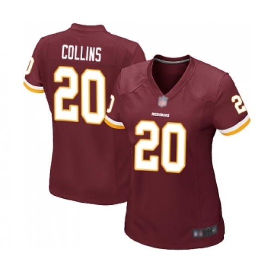 Women's Washington Redskins 20 Landon Collins Game Burgundy Red Team Color Football Jersey