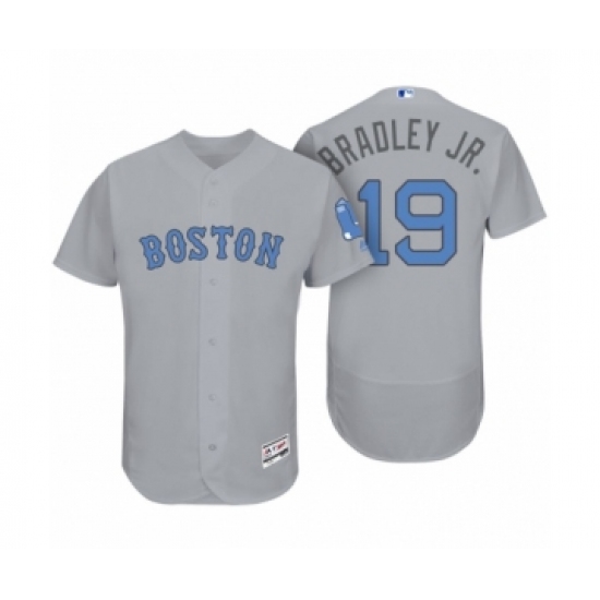 Men Boston Red Sox 19 Jackie Bradley Jr. Gray 2017 Fathers Day Flex Base Jersey