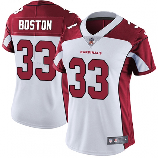 Women Nike Arizona Cardinals 33 Tre Boston White Vapor Untouchable Limited Player NFL Jersey