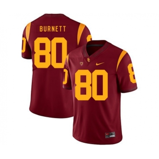 USC Trojans 80 Deontay Burnett Red College Football Jersey