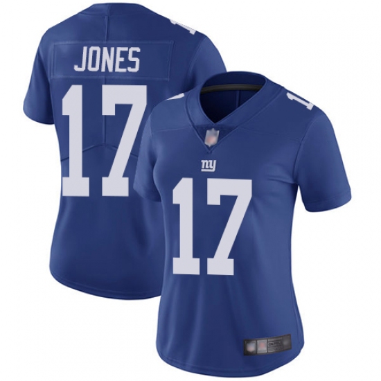 Women's Nike New York Giants 17 Daniel Jones Royal Blue Team Color Stitched NFL Vapor Untouchable Limited Jersey