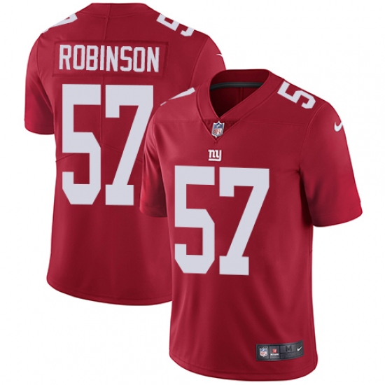 Men's Nike New York Giants 57 Keenan Robinson Red Alternate Vapor Untouchable Limited Player NFL Jersey