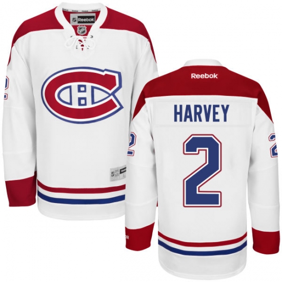 Youth Reebok Montreal Canadiens 2 Doug Harvey Authentic White Away NHL Jersey