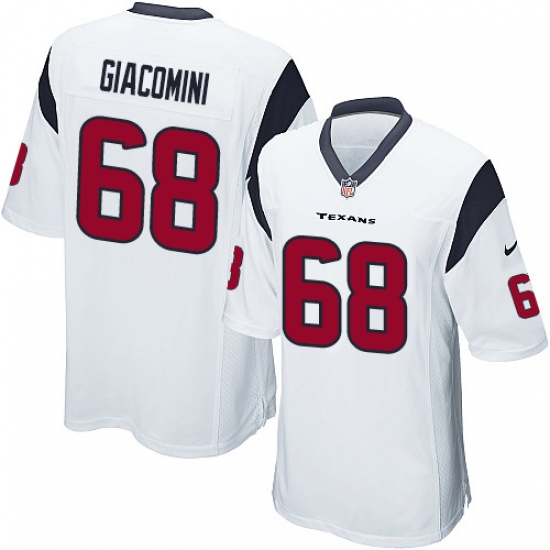 Men's Nike Houston Texans 68 Breno Giacomini Game White NFL Jersey