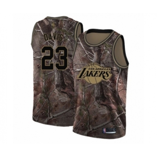 Youth Los Angeles Lakers 23 Anthony Davis Swingman Camo Realtree Collection Basketball Jersey