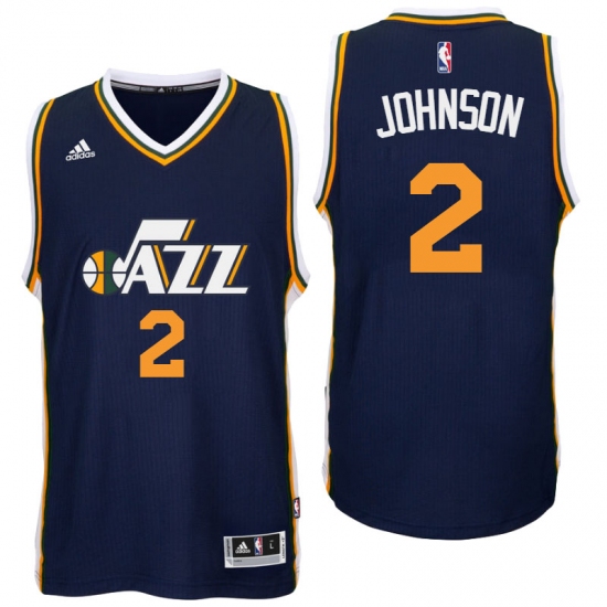 Utah Jazz 2 Joe Johnson Road Navy New Swingman Jersey