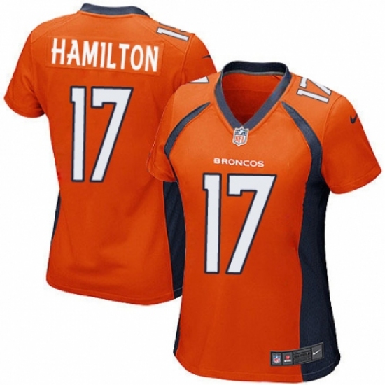 Women's Nike Denver Broncos 17 DaeSean Hamilton Game Orange Team Color NFL Jersey