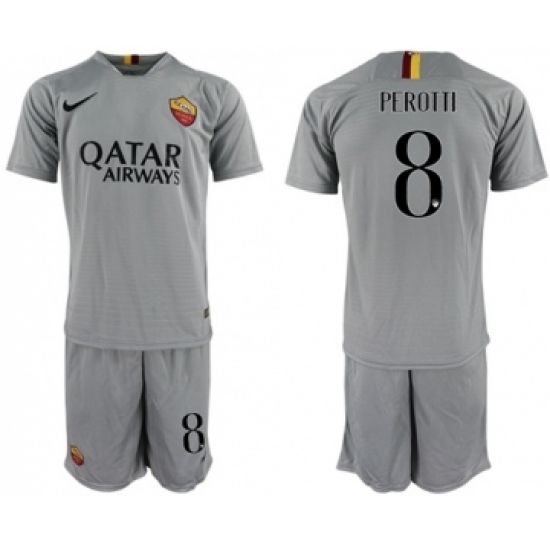 Roma 8 Perotti Away Soccer Club Jersey