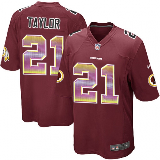 Youth Nike Washington Redskins 21 Sean Taylor Limited Burgundy Red Strobe NFL Jersey