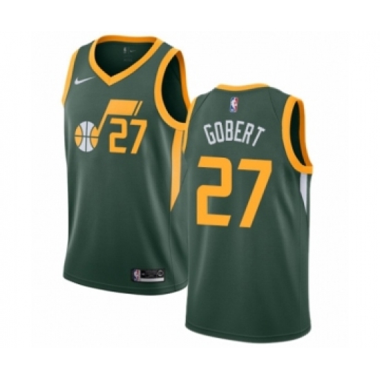 Youth Nike Utah Jazz 27 Rudy Gobert Green Swingman Jersey - Earned Edition