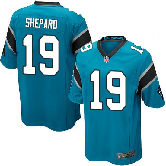 Men's Nike Carolina Panthers 19 Russell Shepard Game Blue Alternate NFL Jersey