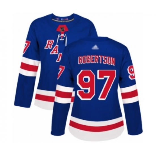 Women's New York Rangers 97 Matthew Robertson Authentic Royal Blue Home Hockey Jersey