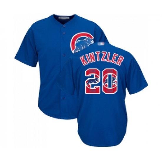 Men's Chicago Cubs 20 Brandon Kintzler Authentic Royal Blue Team Logo Fashion Cool Base Baseball Jersey