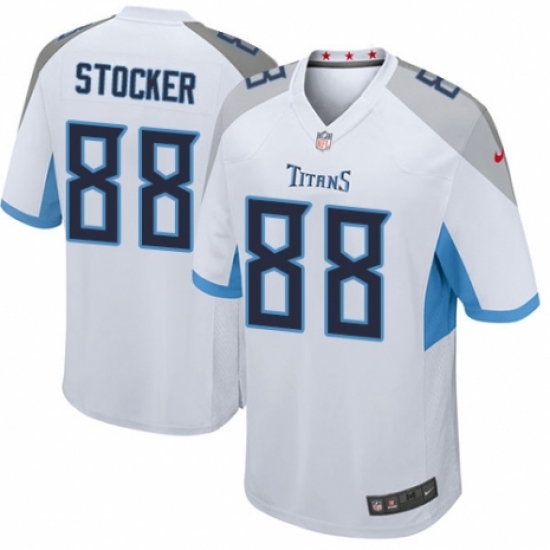 Men's Nike Tennessee Titans 88 Luke Stocker Game White NFL Jersey