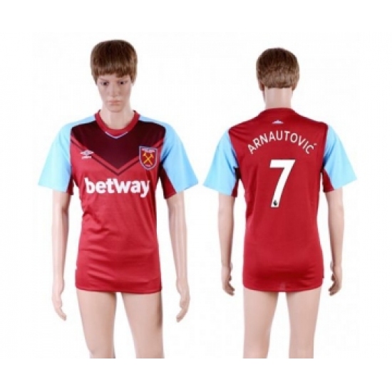 West Ham United 7 Arnautovic Home Soccer Club Jersey