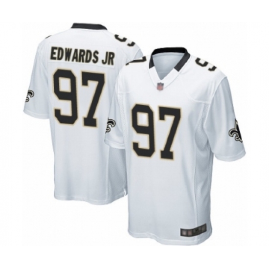 Men's New Orleans Saints 97 Mario Edwards Jr Game White Football Jersey