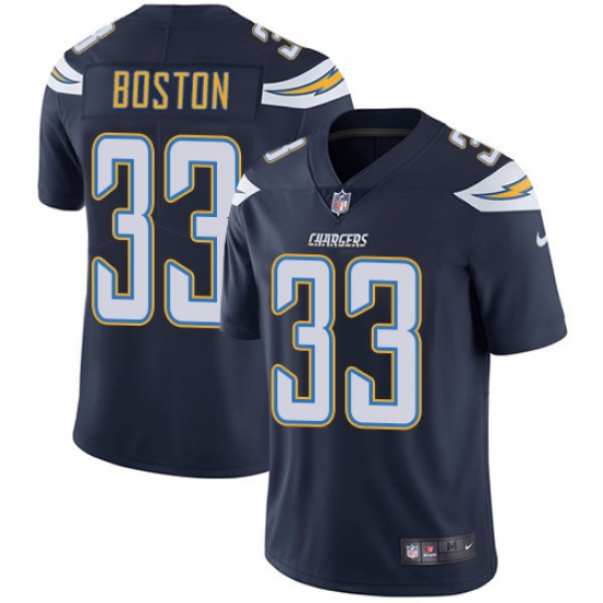 Youth Nike Los Angeles Chargers 33 Tre Boston Elite Navy Blue Team Color NFL Jersey