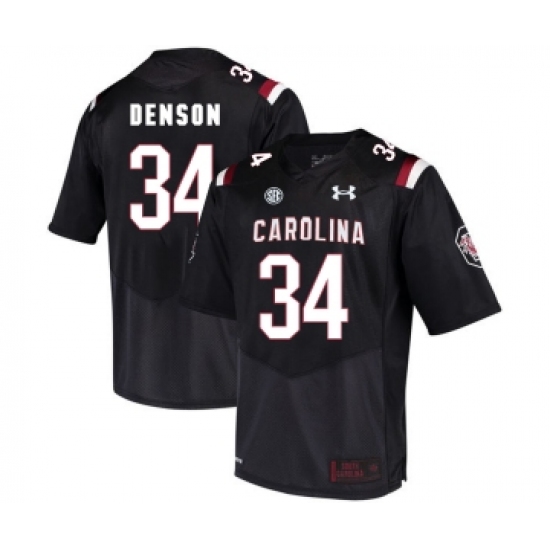 South Carolina Gamecocks 34 Mon Denson Black College Football Jersey