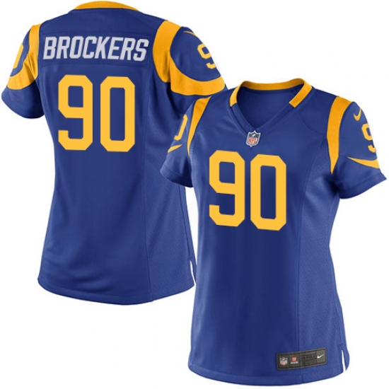 Women's Nike Los Angeles Rams 90 Michael Brockers Game Royal Blue Alternate NFL Jersey