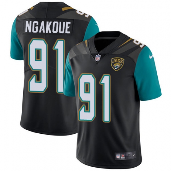 Men's Nike Jacksonville Jaguars 91 Yannick Ngakoue Black Alternate Vapor Untouchable Limited Player NFL Jersey