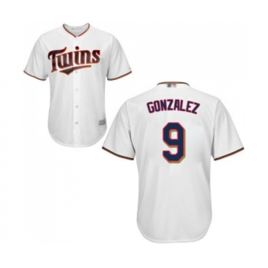 Men's Minnesota Twins 9 Marwin Gonzalez Replica White Home Cool Base Baseball Jersey