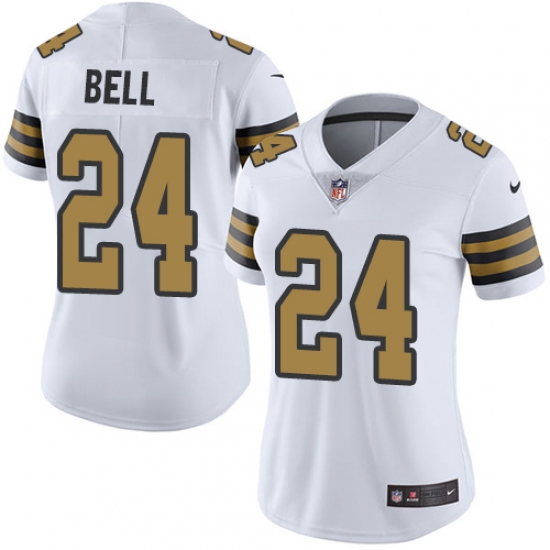 Women's Nike New Orleans Saints 24 Vonn Bell Limited White Rush Vapor Untouchable NFL Jersey