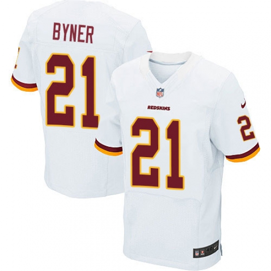 Men's Nike Washington Redskins 21 Earnest Byner Elite White NFL Jersey