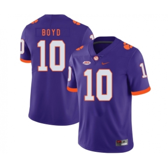 Clemson Tigers 10 Tajh Boyd Purple Nike College Football Jersey