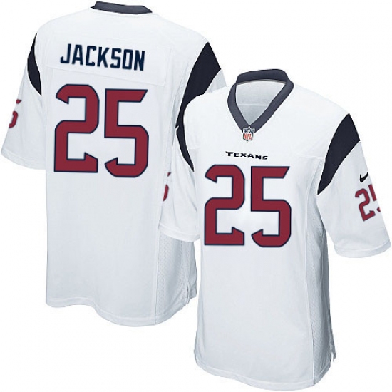 Men's Nike Houston Texans 25 Kareem Jackson Game White NFL Jersey