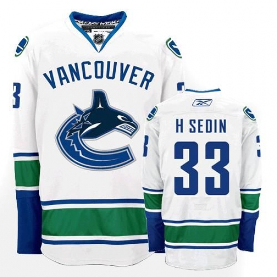 Women's Reebok Vancouver Canucks 33 Henrik Sedin Authentic White Away NHL Jersey