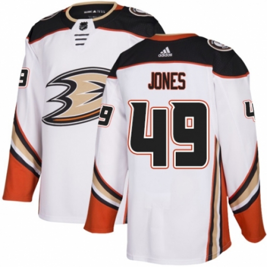 Youth Adidas Anaheim Ducks 49 Max Jones Authentic White Away NHL Jersey