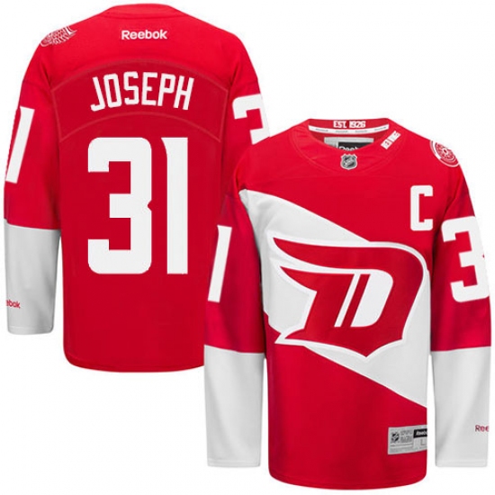 Men's Reebok Detroit Red Wings 31 Curtis Joseph Premier Red 2016 Stadium Series NHL Jersey