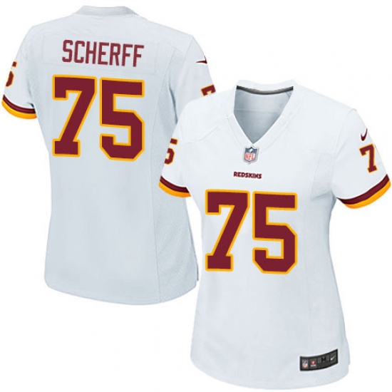 Women's Nike Washington Redskins 75 Brandon Scherff Game White NFL Jersey