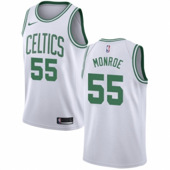 Men's Nike Boston Celtics 55 Greg Monroe Authentic White NBA Jersey - Association Edition