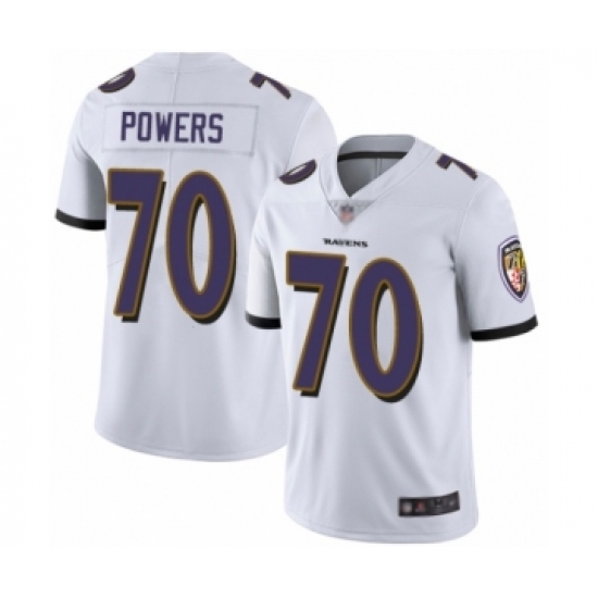 Youth Baltimore Ravens 70 Ben Powers White Vapor Untouchable Limited Player Football Jersey