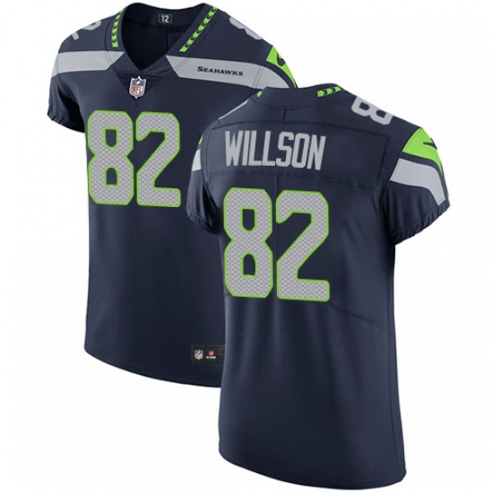 Men's Nike Seattle Seahawks 82 Luke Willson Steel Blue Team Color Vapor Untouchable Elite Player NFL Jersey