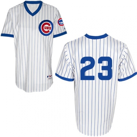 Men's Majestic Chicago Cubs 23 Ryne Sandberg Authentic White 1988 Turn Back The Clock MLB Jersey