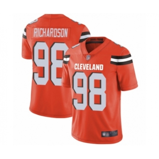 Men's Cleveland Browns 98 Sheldon Richardson Orange Alternate Vapor Untouchable Limited Player Football Jersey